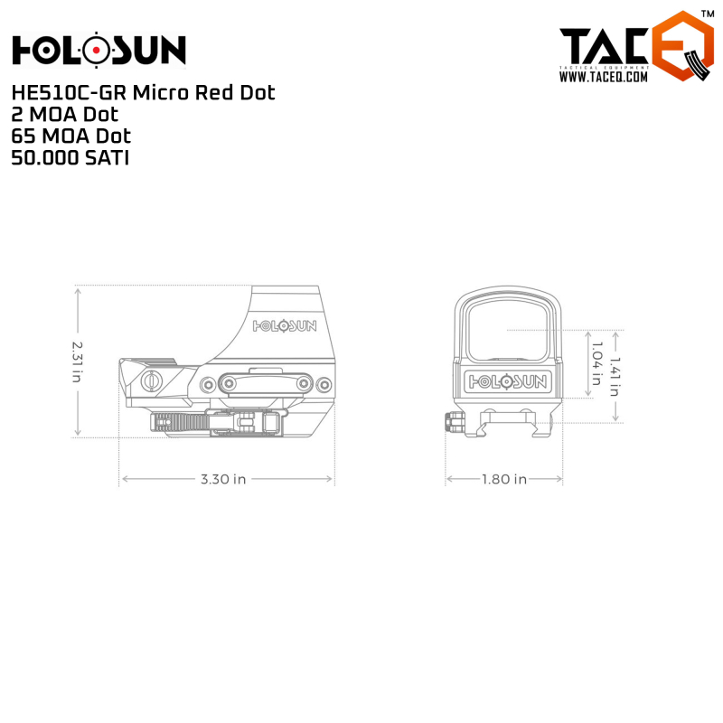 HOLOSUN HE510C レッドドット Holosun HS510C FDE (Red Dot) 70132991